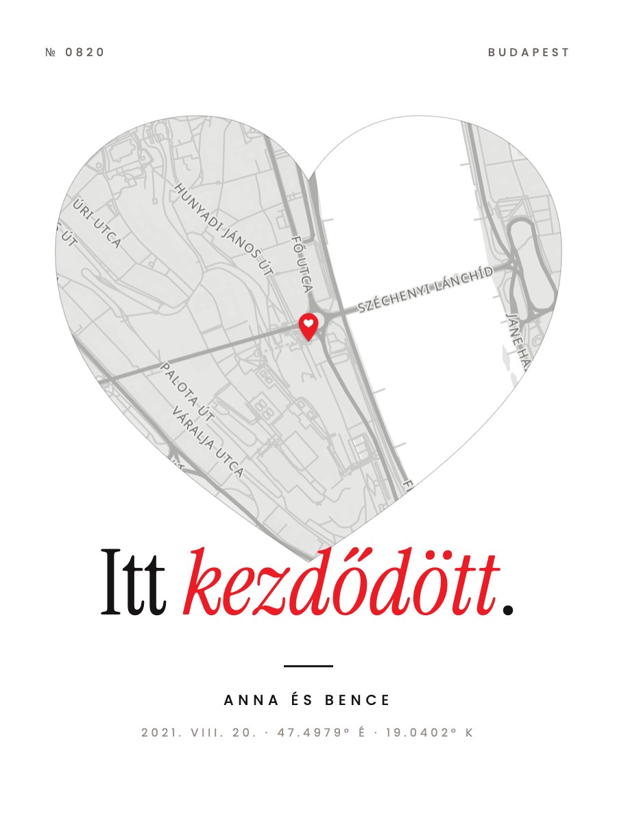 Itt kezdődött – nagy szív térkép